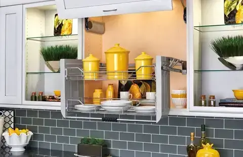 چیدمان داخل کابینت آشپزخانه
