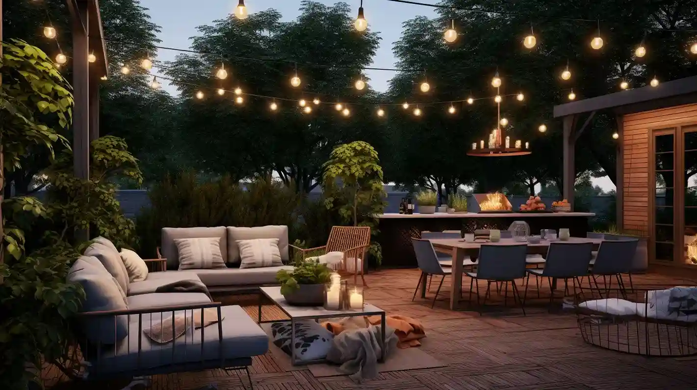 چیدمان مبلمان فضای باز