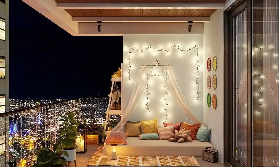 تزیین بالکن با وسایل ساده