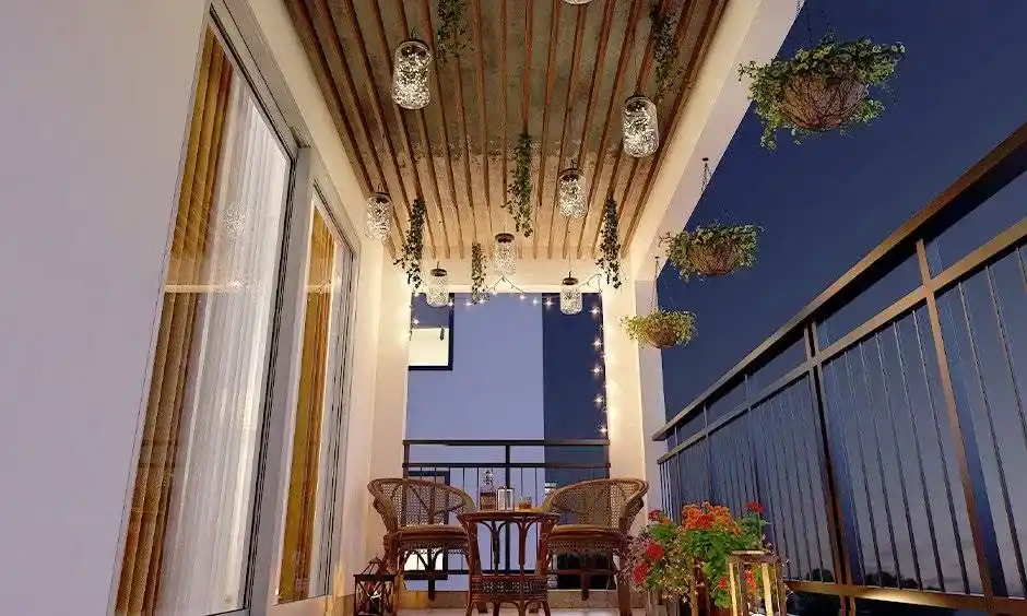 تزیین بالکن با وسایل ساده