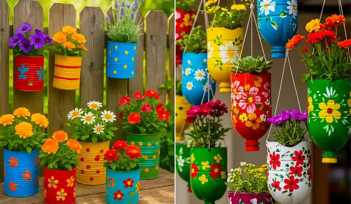 تزیین بالکن با وسایل دورریختنی