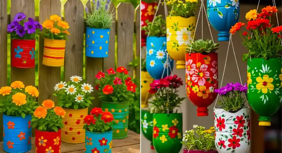 تزیین بالکن با وسایل دورریختنی