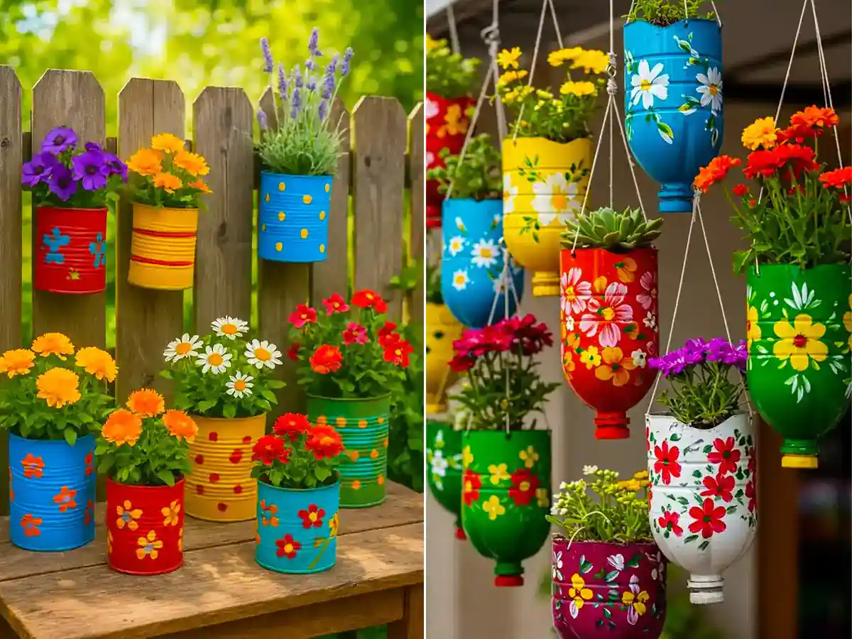 تزیین بالکن با وسایل دورریختنی