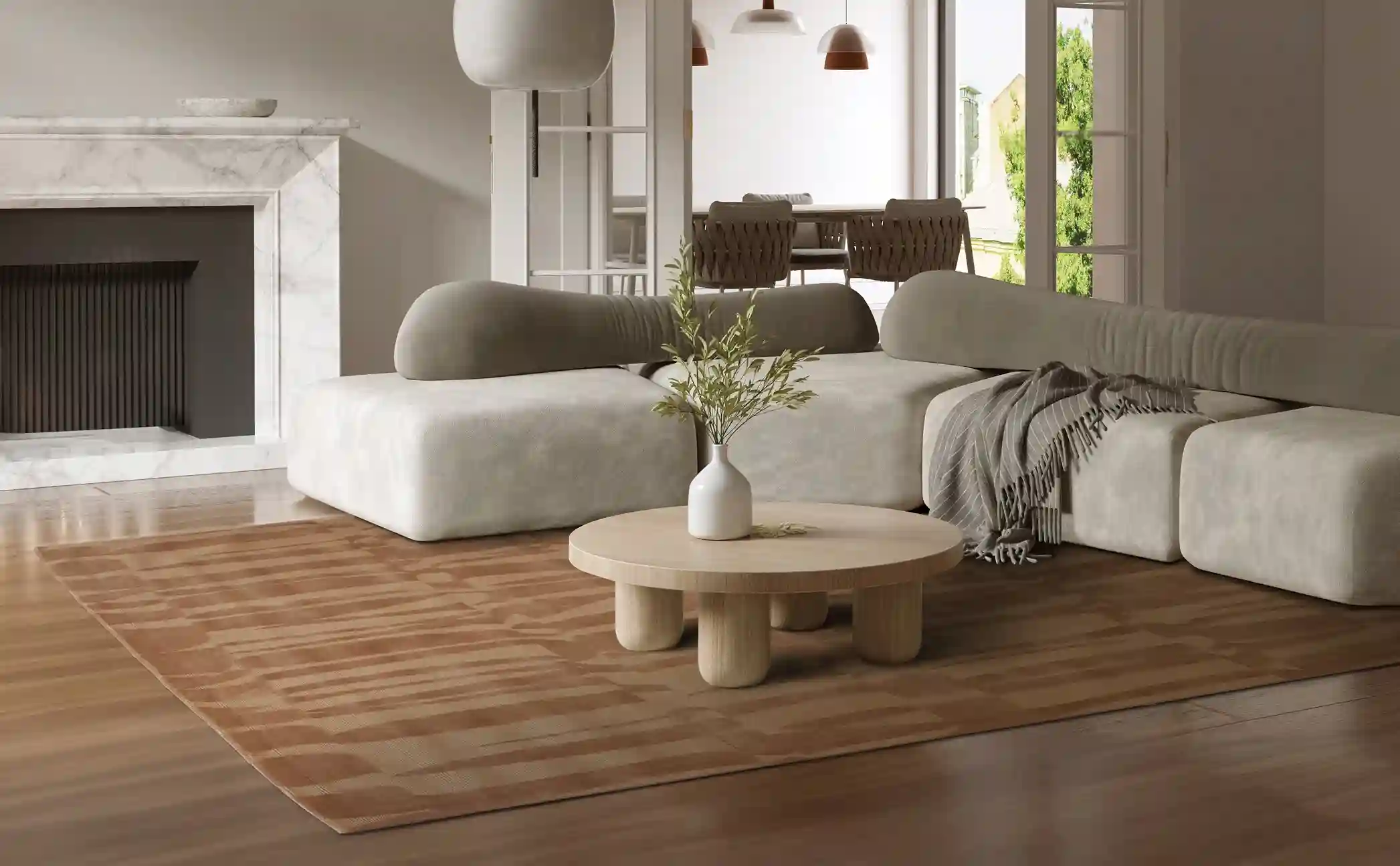 مبل کرم با چه فرشی ست میشه؟